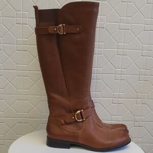 Naturalizer Women's Tall Leather Riding Boots - Brown Congac Size 9M